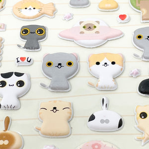NEKOMI Cat Cho Moe Puffy Stickers - MAIDO! Kairashi Shop