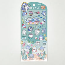 Load image into Gallery viewer, NEKOMI Shark Stickers - MAIDO! Kairashi Shop
