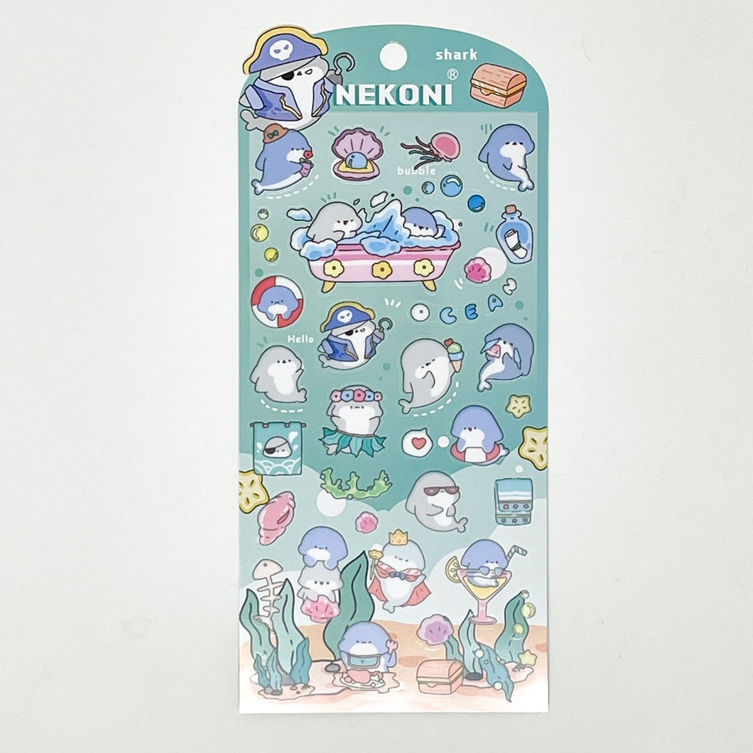 NEKOMI Shark Stickers - MAIDO! Kairashi Shop
