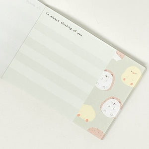 Crux Chick and Hedgehog Mini Note Book - MAIDO! Kairashi Shop