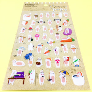 Funny Popo Rabbit Gel Stickers - MAIDO! Kairashi Shop