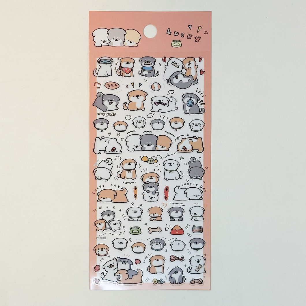 Lucky Puppy Stickers - MAIDO! Kairashi Shop