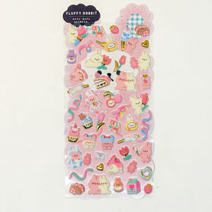 Shan Lee Mofu Mofu Happy Stickers - Bunny - MAIDO! Kairashi Shop
