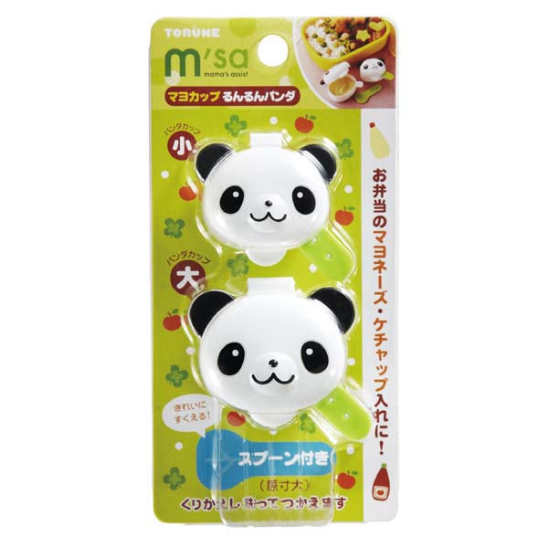Torune Sauce Containers w/ Spoons - Panda - MAIDO! Kairashi Shop