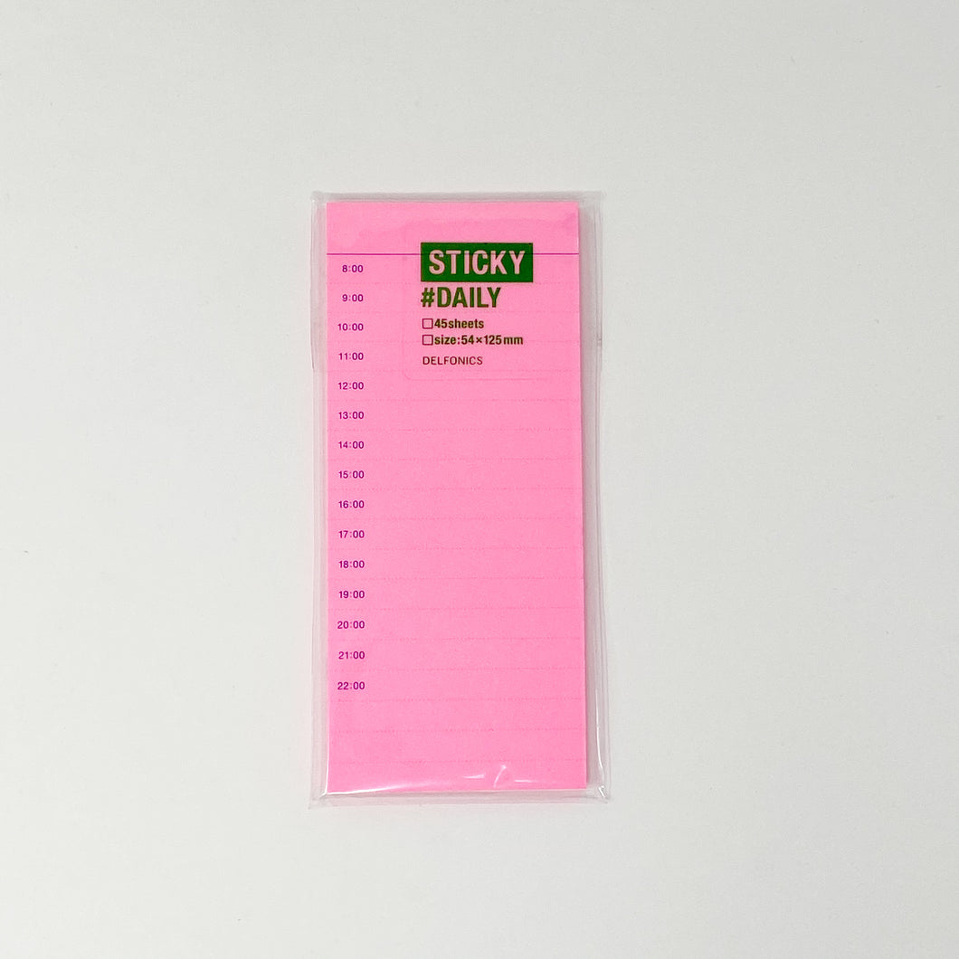 Delfonics Sticky Schedule Daily - Neon Pink - MAIDO! Kairashi Shop