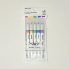 Load image into Gallery viewer, KOKUYO mark+ Two Way Marker 5 Color Set - MAIDO! Kairashi Shop
