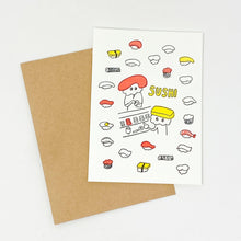 Load image into Gallery viewer, tegami Sushi Blank Card - MAIDO! Kairashi Shop
